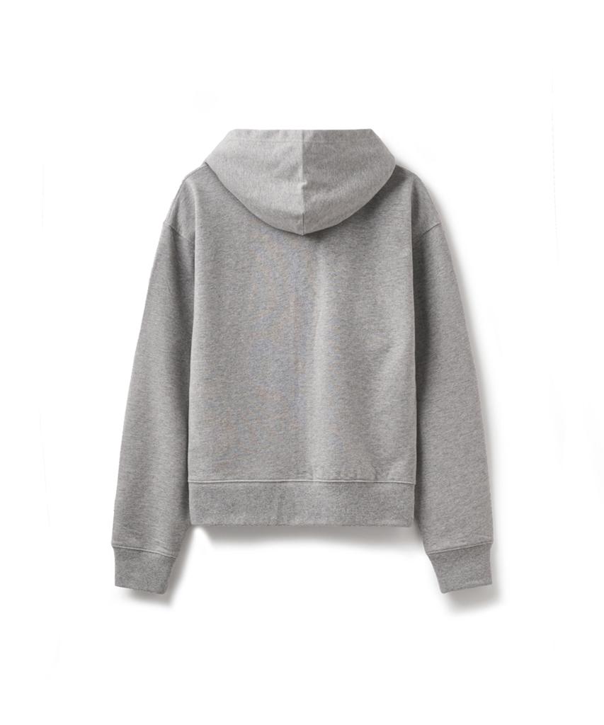 Худи на молнии Erer Vintage Label, меланжево-серый
