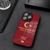 Чехол для телефона Паспорт Турции Стекло Для iPhone 12 15 14 13 11 Pro XS Max Plus Mini X XR 8 7 6s SE2020 Закаленное Coque