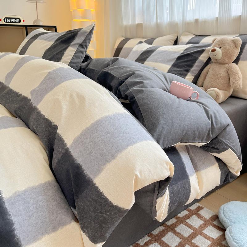 Маленький комплект из четырех предметов из чистого хлопка для спальни, сетчатый комплект из трех предметов