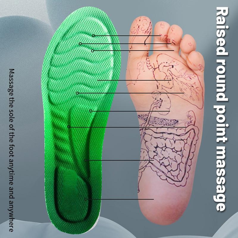 Comfort Elastomeric Sport Breathable Insoles for Shoes Sole Rubber Cushion Running Shock-Absorbant