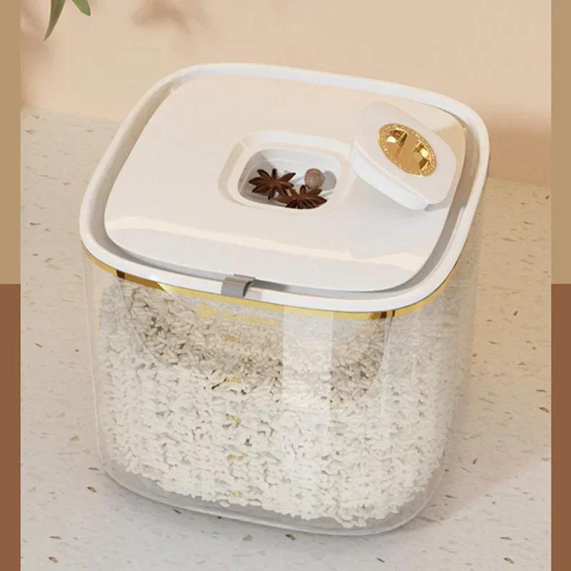 Kitchen Food Storage Containers Rice Bucket Insect and Moisture-proof Sealing Food Grade Flour Cereal Dog Food Storage Tank