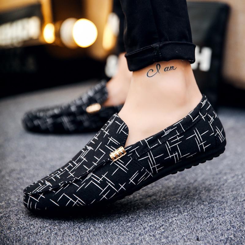 Wechat Business Spring and Summer Doudou Shoes Men's Korean Version Trend One-pedal Lazy Shoes Student Tide Shoes Breathable Large Size