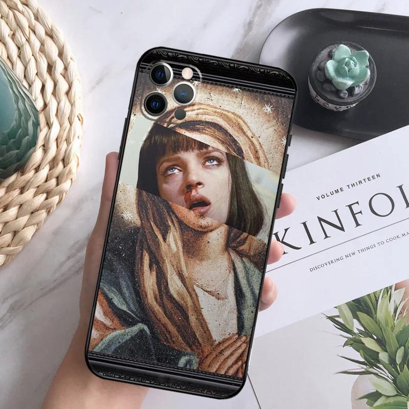 PULP FICTION Мягкий чехол для iPhone 16 Pro Max 13 12 Mini XS Max X XR 11 15 Pro Max 14 Plus Задняя крышка