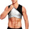 Sauna Suit for Men Waist Trainer Sweat Vest Body Shaper Pullover Workout Shapewear Tank Tops Heat Trapping Polymer Sauna Shirt Exercise Sweatshirt