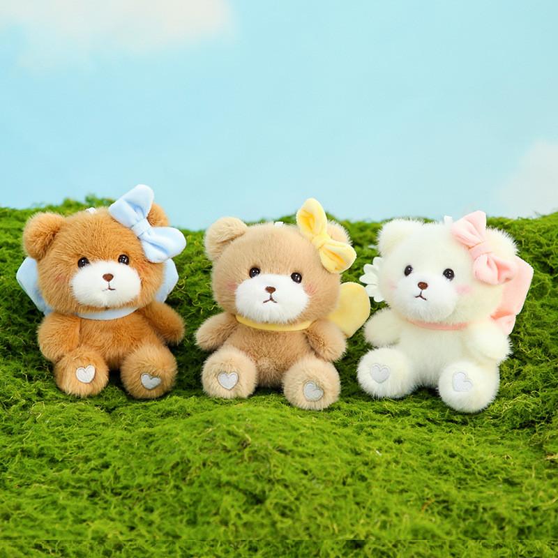 Bow Adorable Cute Knot Teddy Bear Plush Keychain Soft Short Pendant Plush