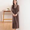 Женское кашемировое платье Qinghe кашемир 30% кашемир 70% шерсть осенне-зимняя кашемировая юбка мягкая и теплая