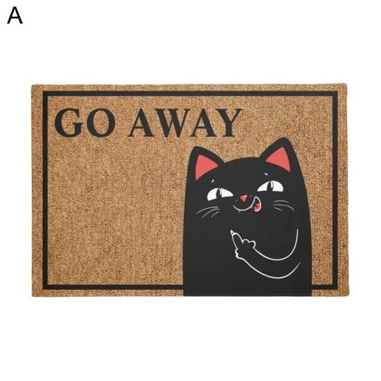 Напольный ковер с мультяшным котом, средний палец, презрение, уходи, коврик для ванной комнаты, водопоглощающий коврик для дома, Decoearion, коврик для входа в спальню