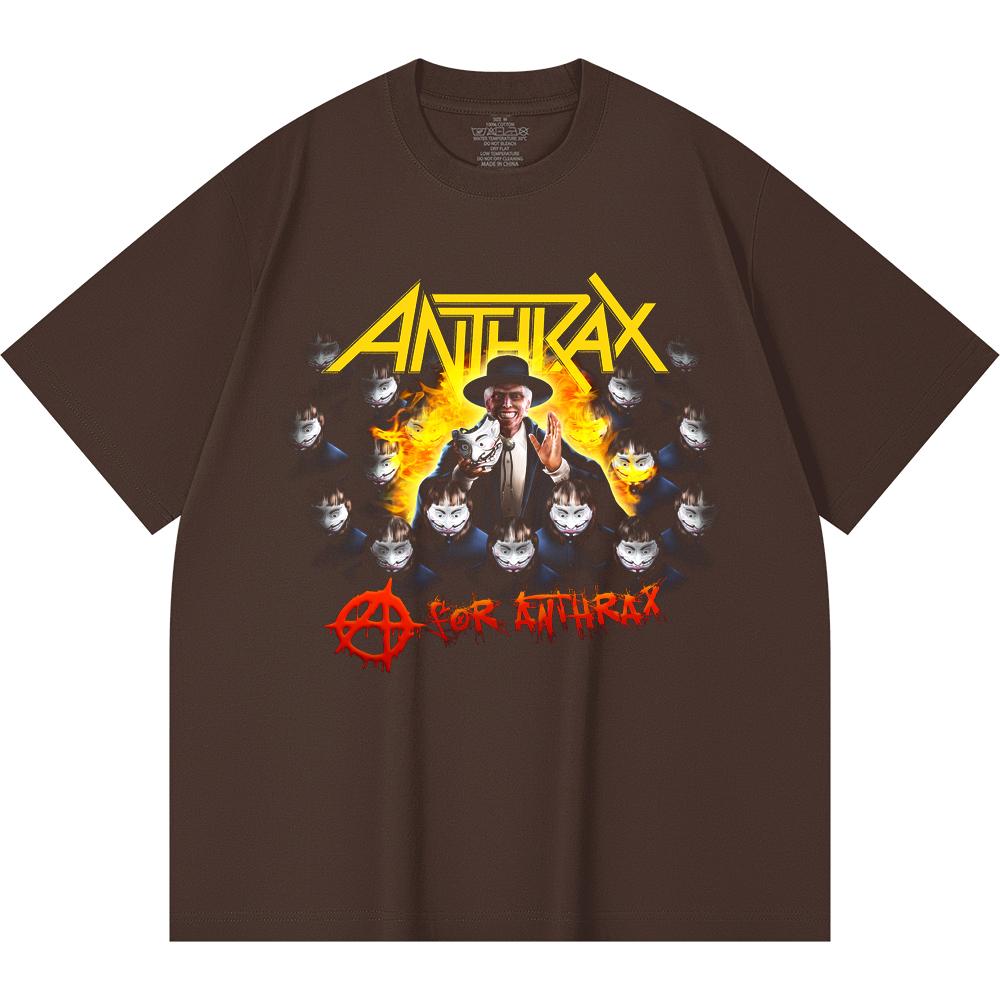 Хлопковая футболка плотностью 230 г/м² 100% Хлопок Heavy Metal Футболка с принтом рок-группы Популярная музыка Унисекс Тяжелая хлопковая футболка