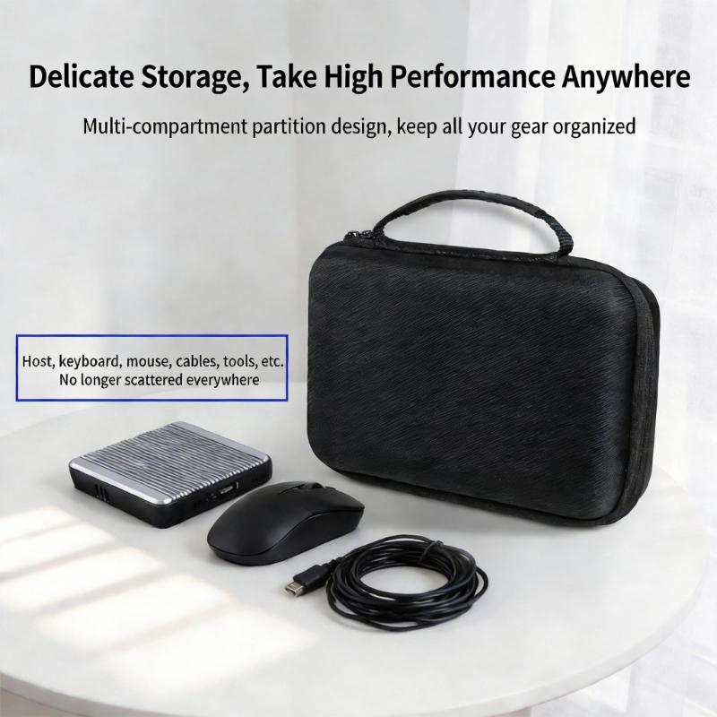 Portable Mini Computer Host Travel Bag With EVA Material And Multiple Storage Compartments