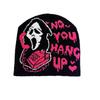 Halloween Pattern Ghost Letter Knitted Hat For Trendy Casual And Use Outdoor