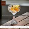 Minimalist Wide Mouth Stemmed Glass for Champagne, Martini, Cocktail, Dessert, and Wine
