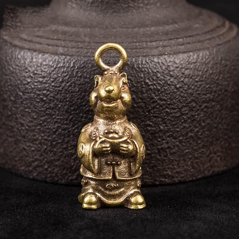 Медные украшения Lucky Zodiac, маленькая статуя, винтаж, 1 шт.