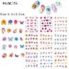 11Sheet/SET Butterflies Flowers Series Water Decal Nail Stickers Nails Wraps Design Accessories Transfer Sticker