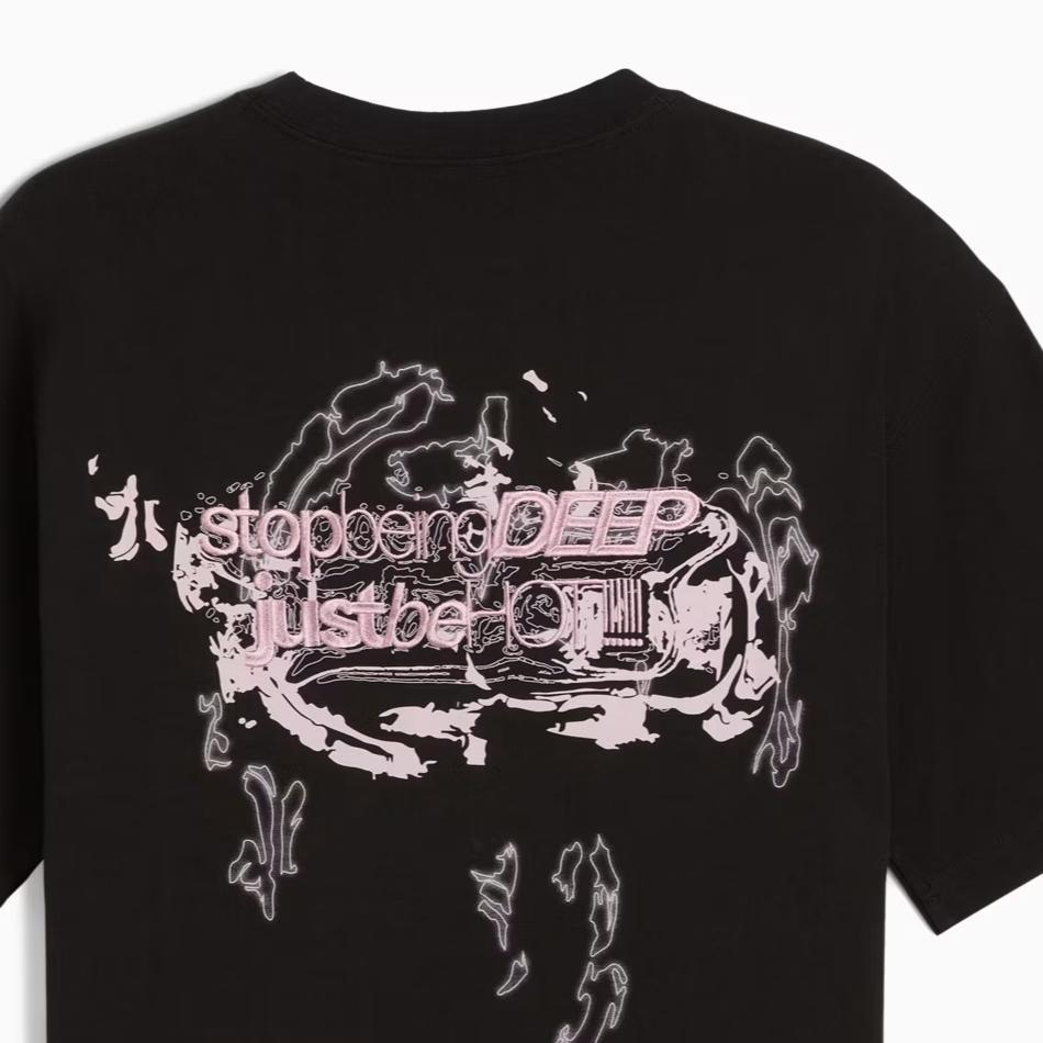 Puma Charlotte Rohde Series Fashion Soft Skin-Friendly Versatile Short Sleeve T-Shirt Men Tops Black 629415-01