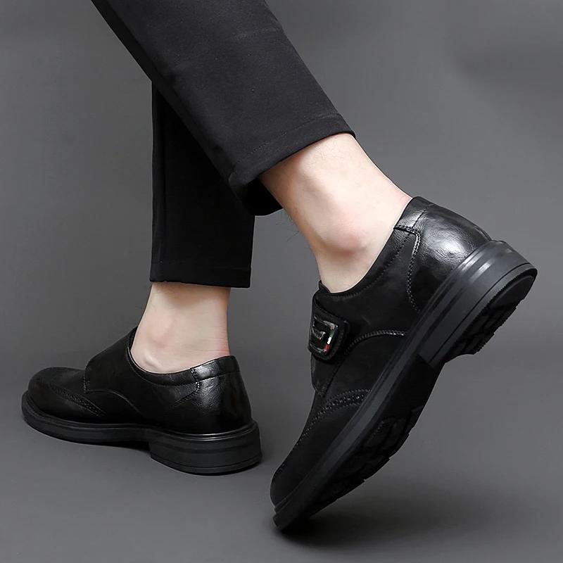 Spring New Luxury Men's Leather Shoes Men Man Male Dress Mens Casual Shoes Wedding Office Loafers Men Shoes