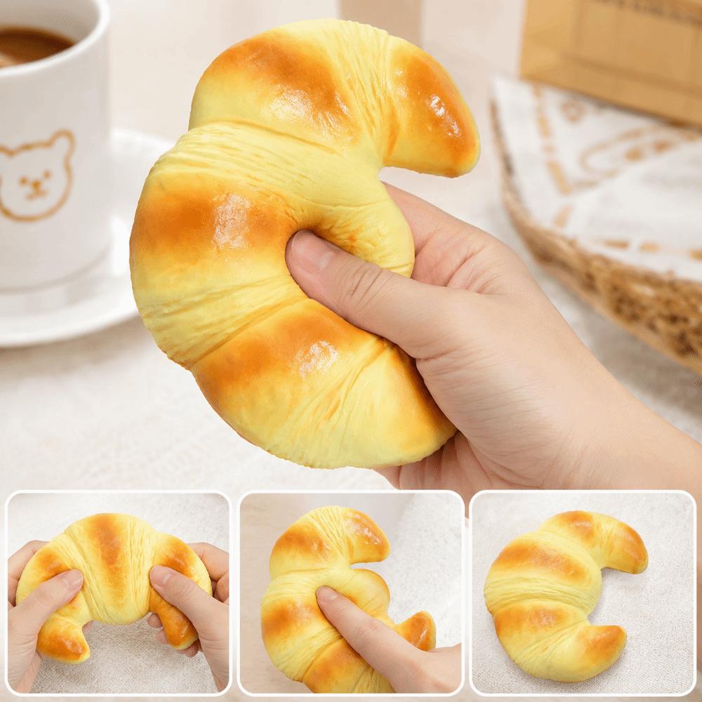 DIY Toast Slow Rebound Toys Moist Feel Toast Squishy Toy Novelty Toast Pinch Toy Hand Relaxing