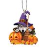 Хэллоуин Тыква Кошка и Собака Автомобильное Подвесное Украшение Для Дома Акриловый Материал Мультяшный Стиль в 10 Цветах) Идеально для трансграничного экспорта