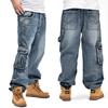 Men 'S Jeans With Side Pockets Hip Hop Designer Brand Skateboard Pants Loose Style Plus Size 30 -46