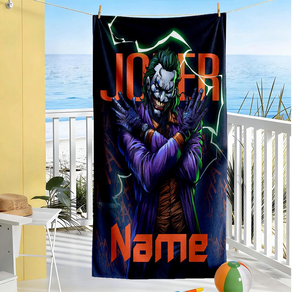 Warnermedia Personalized Text Beach Towel Super Soft Microfiber Quickdry Fabric Suitable for Swimming Gym Camping Yoga Vacation