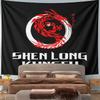 Shen Long Kungfu Dragon Tapestry Wall Hanging Chinese Martial Arts Art Decor for Bedroom Living Room