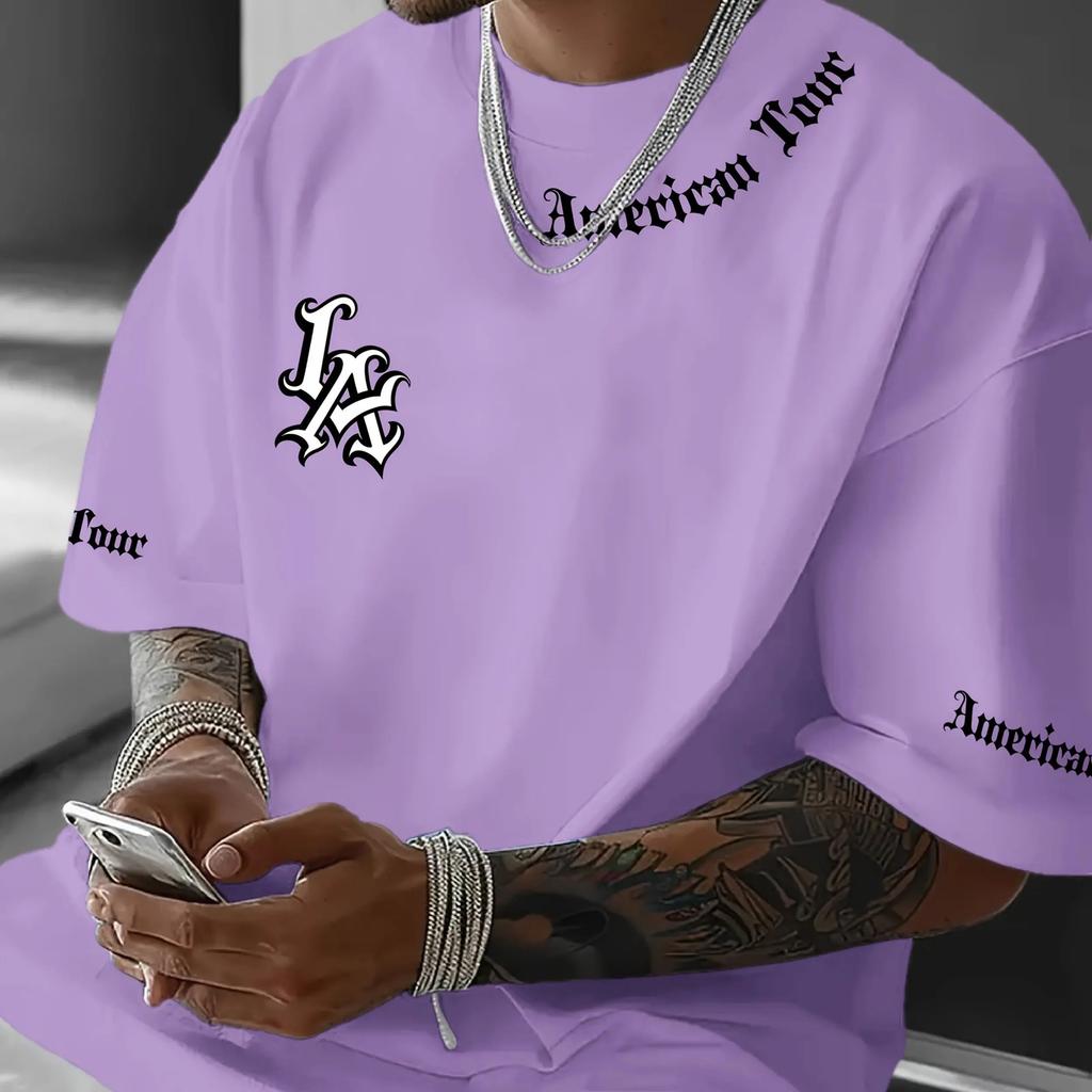 XXS-6XL Большие размеры Мужская футболка с буквенным принтом Летняя повседневная свободная мужская одежда Топы с коротким рукавом Футболки Пуловер