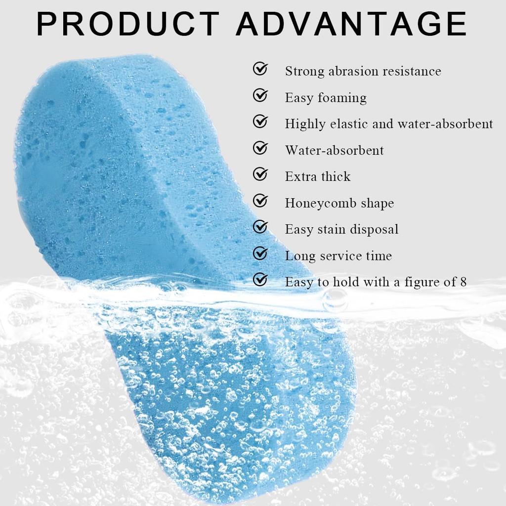 Wevdn 2 PCS Car Wash Sponges, Automotive Large Cleaning Sponges with Vacuum Compressed Packing, Multi-Purpose Washing Sponge Pad for Car Motorcycle