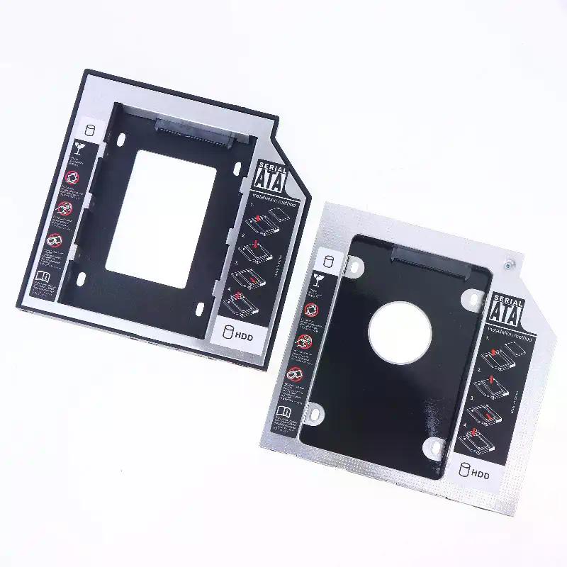 НОВАЯ РАСПРОДАЖА 2,5" SSD CD DVD в корпус для жесткого диска Корпус CD-ROM ODD Optibay Пластик Алюминий Универсальный 9,5/12,7 мм SATA 3.0 Второй HDD Caddy