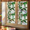 Flower Window Privacy Film Double-sided Stained Glass Rainbow Window Film Sun Blocking Static Covering Cling Sticker PVC Window Door Decorative