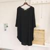 Women's Modal Irregular Short-Sleeve Tunic - Lightweight, Loose Fit for Spring/Summer, with Sun Protection