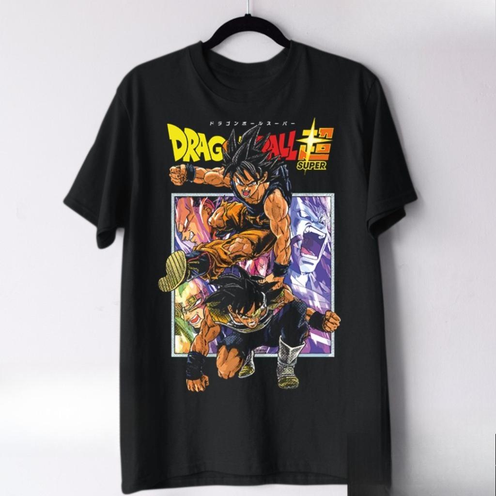 Japanese Animation Dragon Ball Men's Cotton T-shirt Summer New Retro Fashion Men's and Women's Streetwear