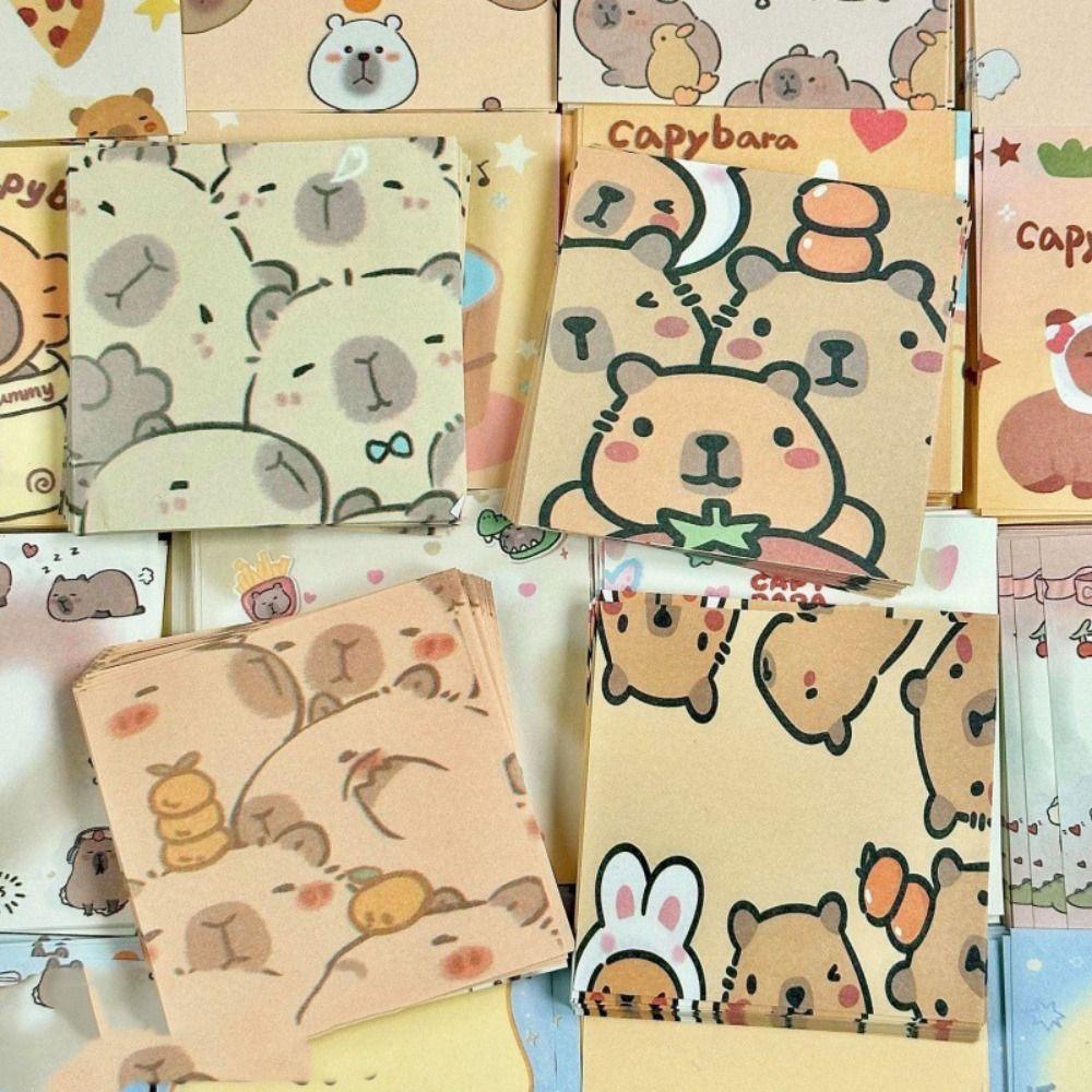 Декоративные бирки Capybara Note Paper Канцелярские принадлежности Cute Capybara Memo Pad Bookmark Marker