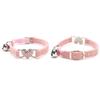 Puppy Cat Kitty Elastic Velvet Pet Necklacce Bell Heart Shape Dog Collar