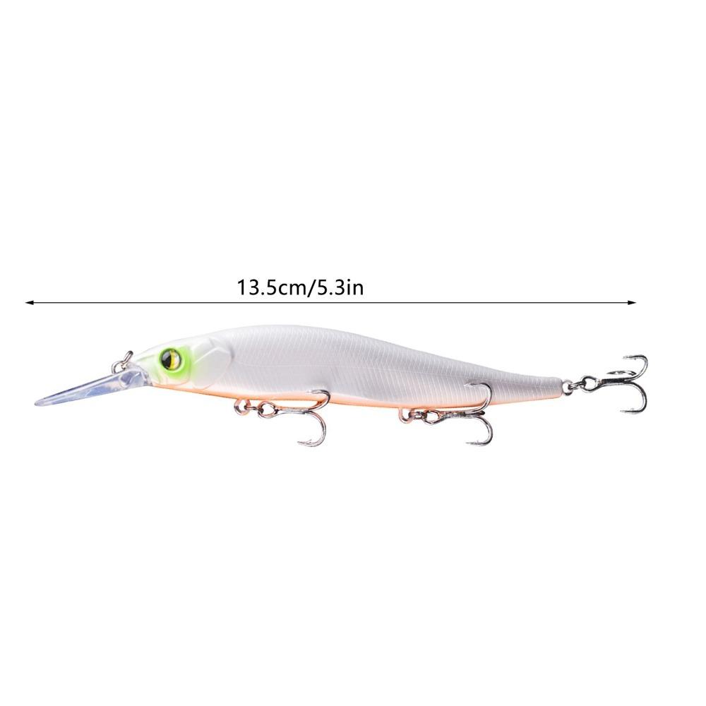 with 3 Treble Hooks Minnow Lure with 3D Eyes Jerkbait Fishing Lure  For Bass Fishing