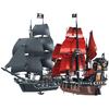 Black  Pirates Caribbean Bricks Pearl Ship Pirates Ship Boat Model Building Blocks Boys Toy No Box