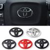 2026 Новый Для Toyota 1 шт. Автомобиль ABS Углеродное волокно Логотип Рулевое колесо Значок Накладка Наклейка Для Toyota Fortuner Chr Verso Prius Yaris