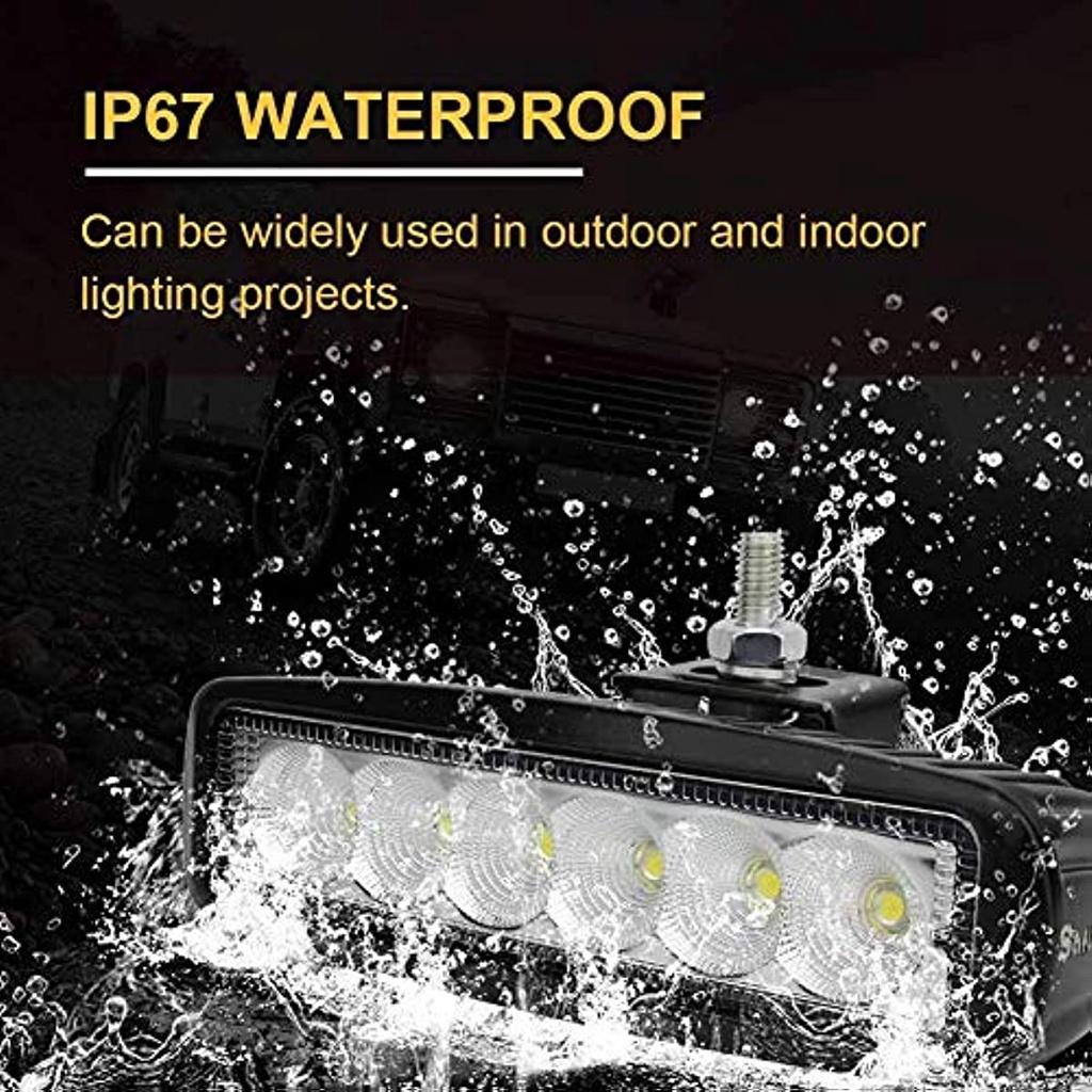 Светодиодные фары для бездорожья 18 W Светодиодные фары Рабочее освещение 12 В / 24 В Дополнительное освещение 6 000 K IP67 Водонепроницаемый Для внедорожника Джип Грузовик Трактор или