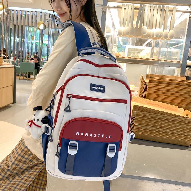 Schoolbag New University High School Backpack Junior High School Girls Large Capacity Korean Fashion Fifth and Sixth Grades Ridge Protection
