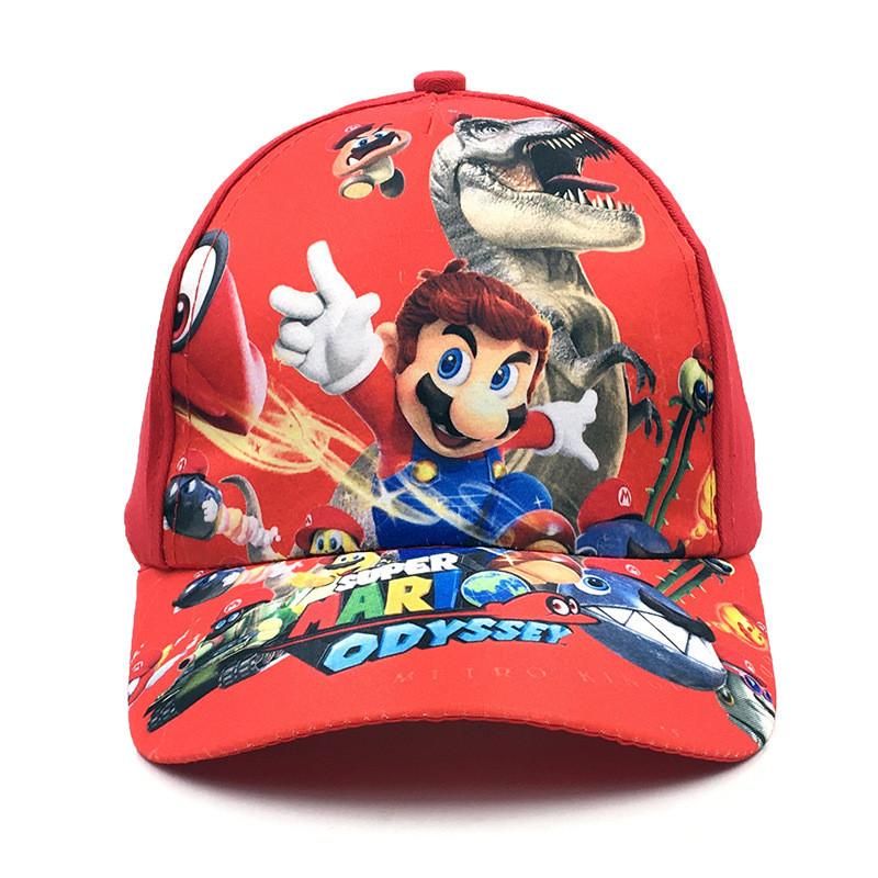 Детская бейсболка Bros Mario Super Pattern из дышащего хлопка для лета