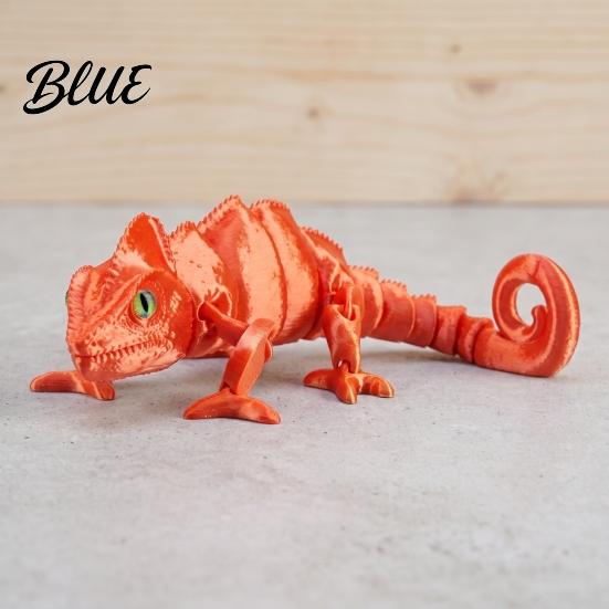 Декор-хамелеон для стола, 3D-печатная фигурка, Реалистичная подвижная игрушка-ящерица, Модель фигурки животного с подвижными суставами для украшения