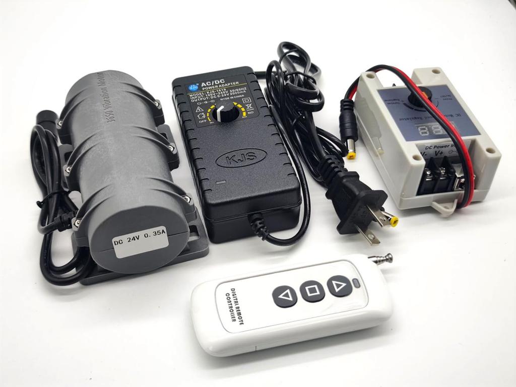 24V DC Vibrator Motor 3800RPM Mini Size Plastic Housing With Power Adapter With Remote Control For Massage Bed Chair