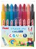 Pentel Colored Pencil Kururira 8 Color Set GTW-8