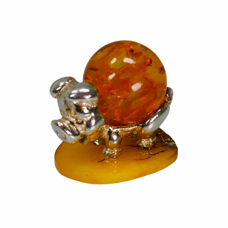 Amber pig figurine - Baltic Amber Jewelry