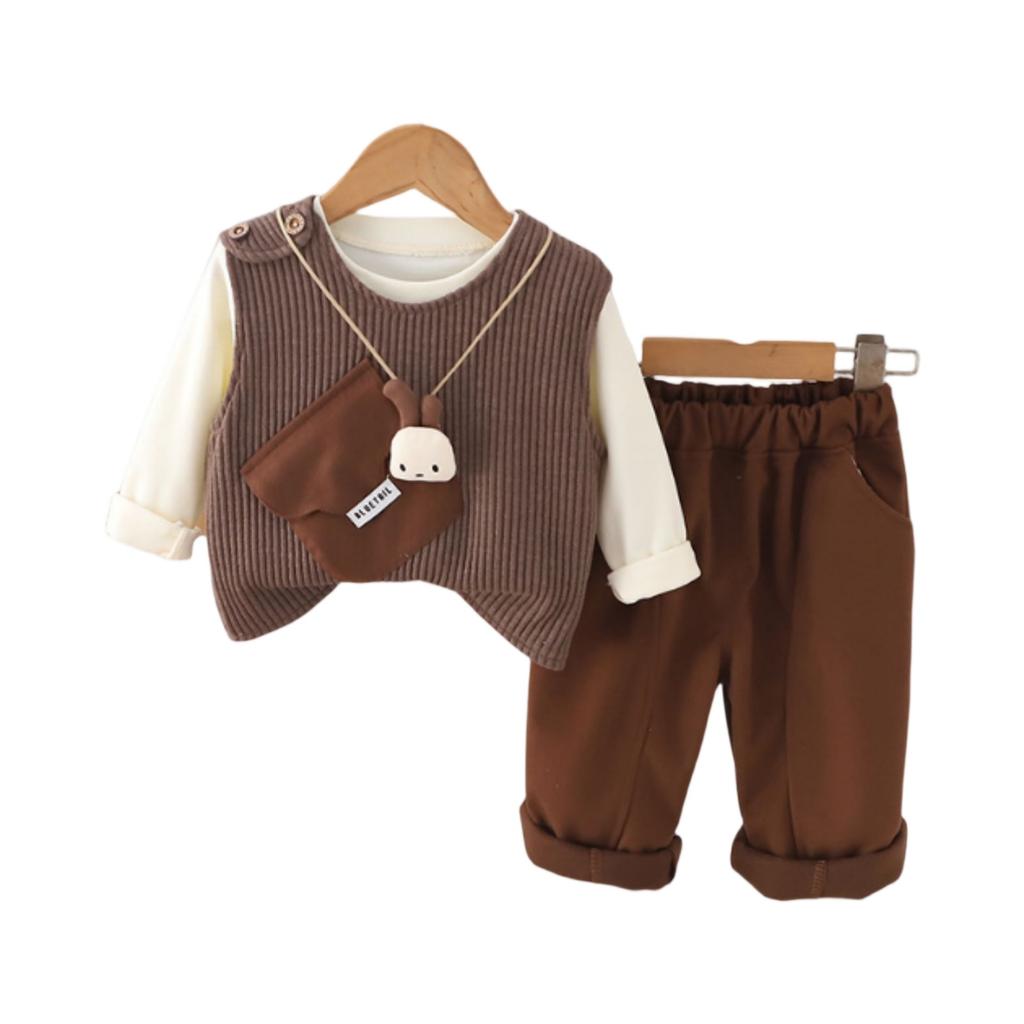 Детский повседневный комплект с длинным рукавом, удобные наряды для повседневной носки