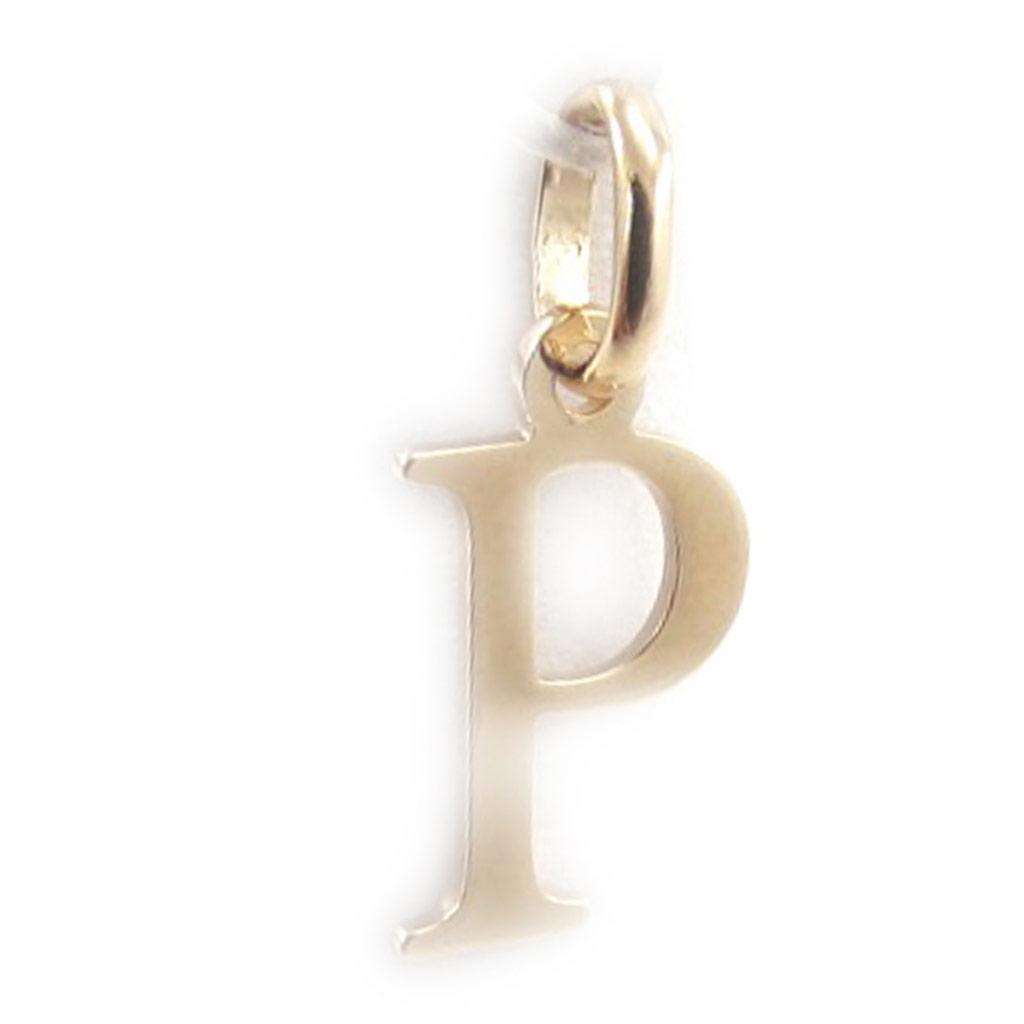 Les Trésors De Lily [J9605] — Позолоченный кулон «Буква P» — 11x8 мм