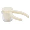 Lemon Squeezer Action Hand Press Manual R with Container for Lime Citrus Orange Fruits Beige