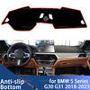 Автомобильный коврик на панель приборов Dash Mat Board Pad Carpet Dashmat Анти-УФ коврики для BMW 5 серии G30 G31 2018-2023 Аксессуары