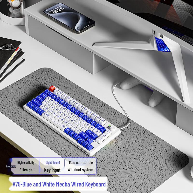 Qisha GX80 Wireless Bluetooth Dual-Mode Keyboard and Mouse Set