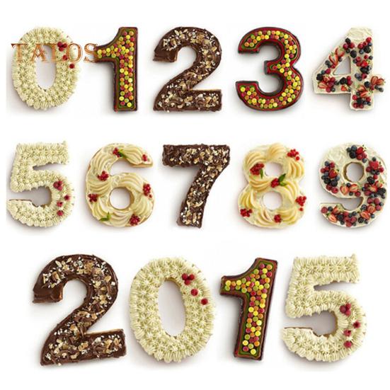 Baking Mold Decorative Hand-crafted Reusable Pretty High Toughness 3D Numbers Chocolate Mold Party Supplies