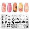 1Pc Stainless Steel Nail Art Template Nail Stamping Plate Manicure Tool Leaf Flower Butterfly Heart
