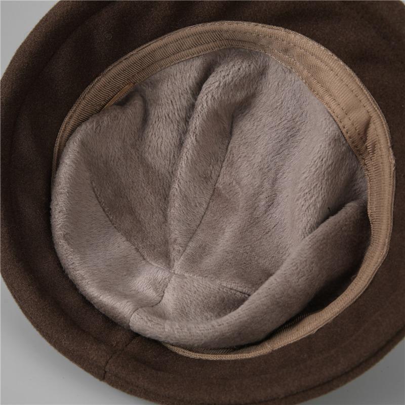 Women New Winter Bucket Hat Elegant Grandma Fisherman Cap Warm Basin Hat For Middle Aged Elderly Mom Old Ladies